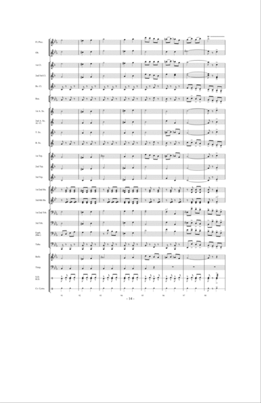 Prestissimo Concert Band scores gallery preview page 13