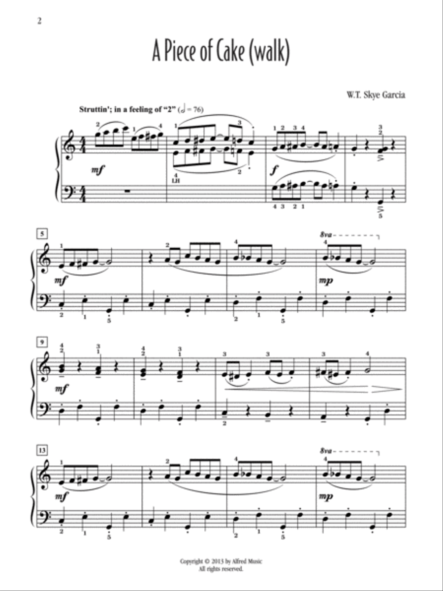 A Piece of Cake (walk) A Piece of Cake (walk) Piano Solo scores gallery preview page 3