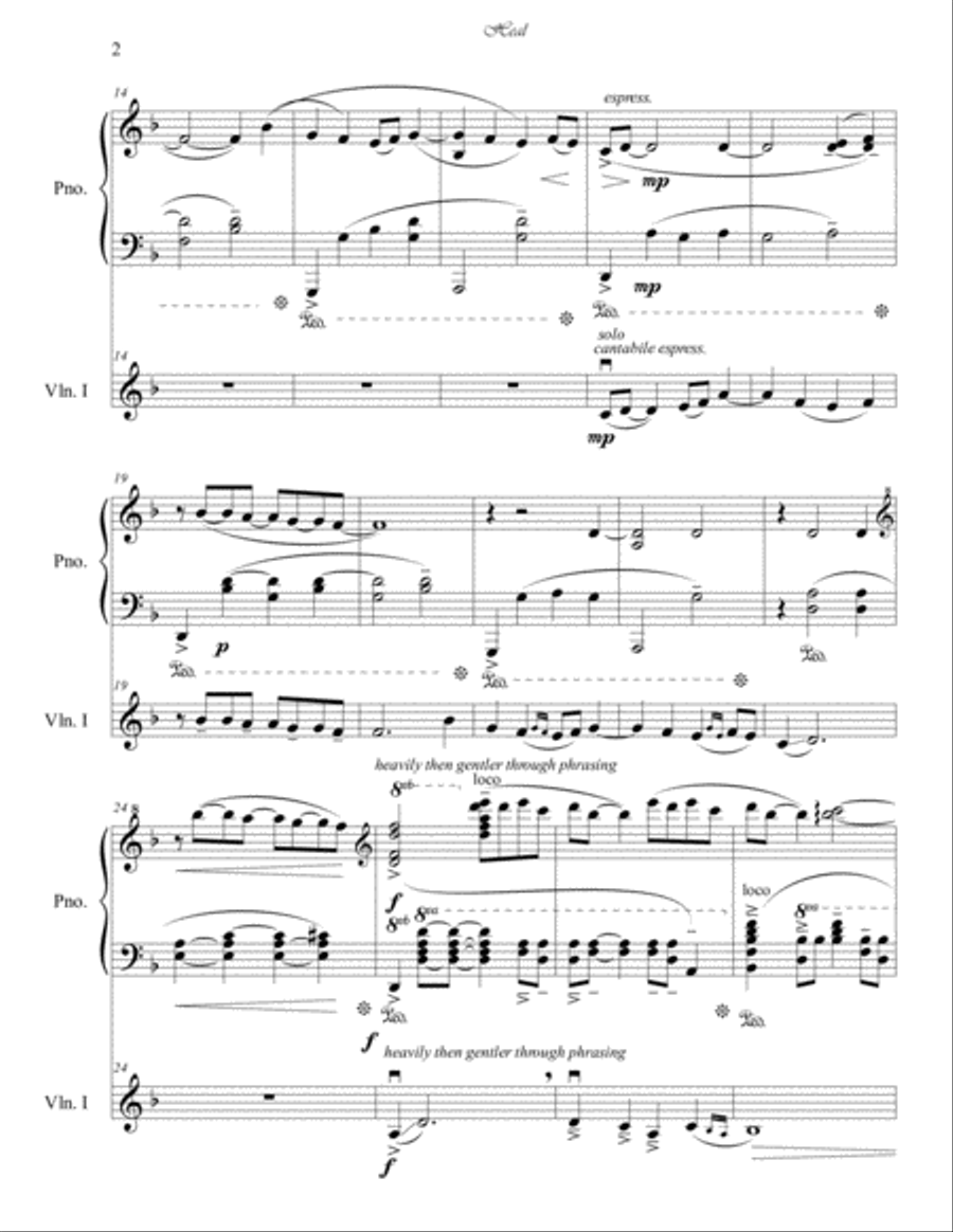Heal (Sonata and Concerto) 4-Part scores gallery preview page 2