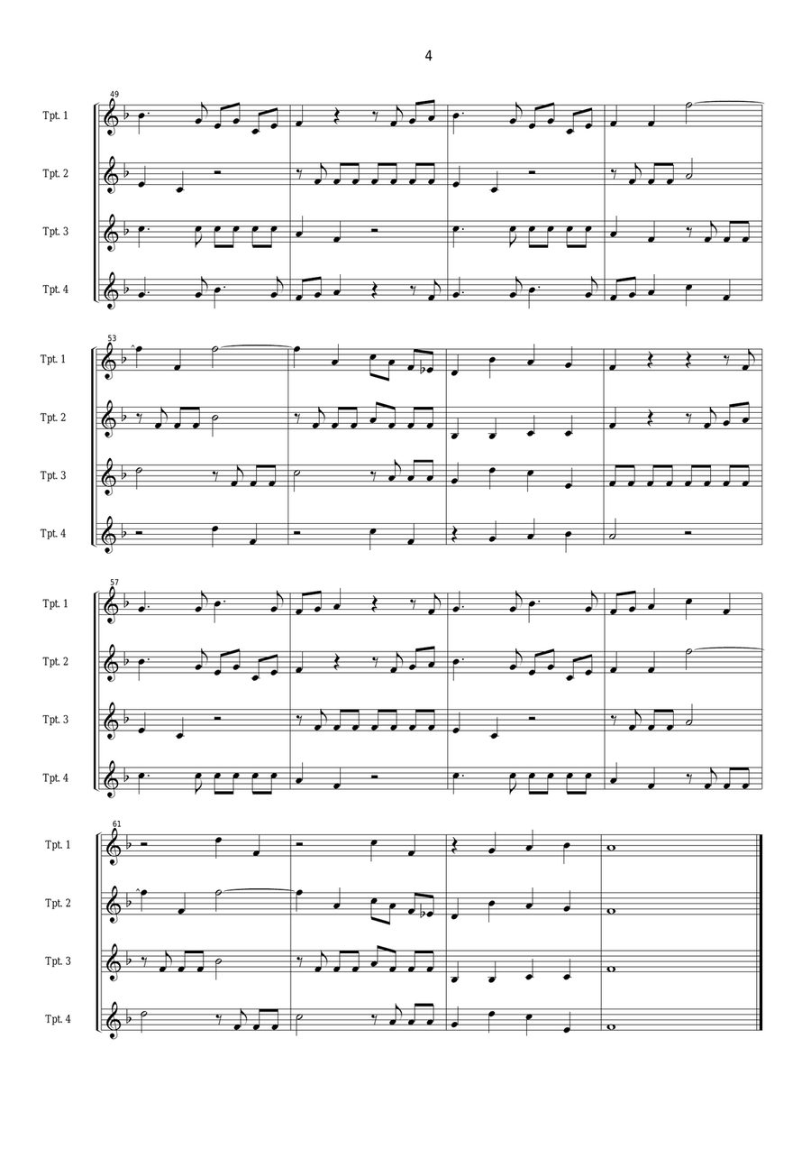 Brindis !!! Brass Quartet scores gallery preview page 4