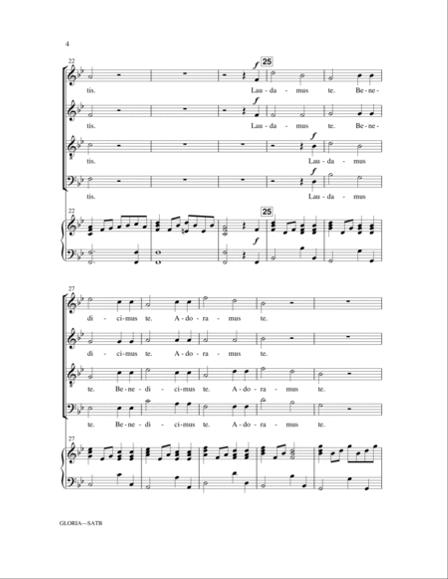 Gloria 4-Part scores gallery preview page 3
