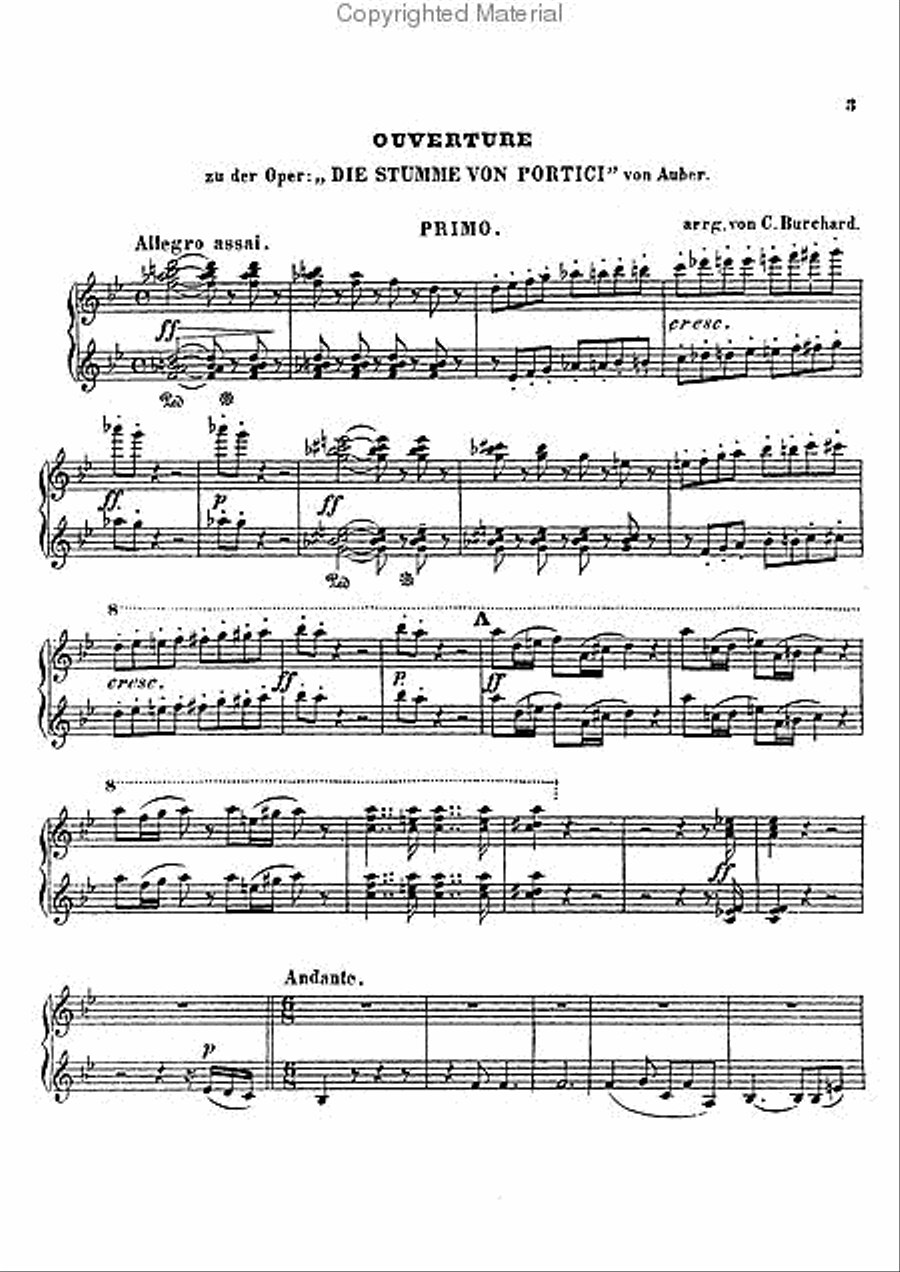 Overture to Auber's Die Stumme von Portici Violin scores gallery preview page 3