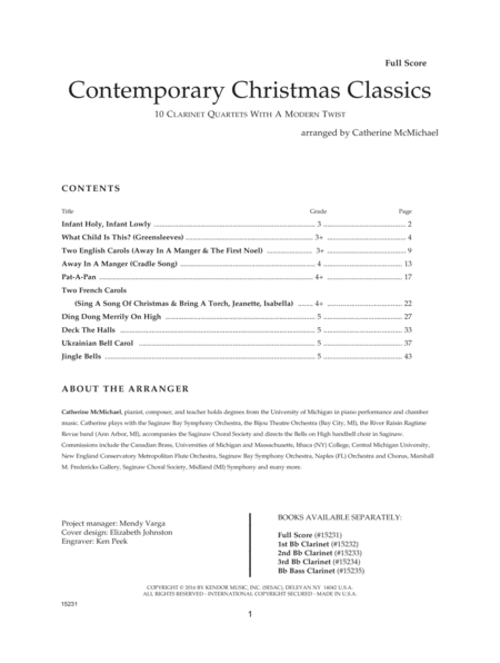 Contemporary Christmas Classics - Full Score