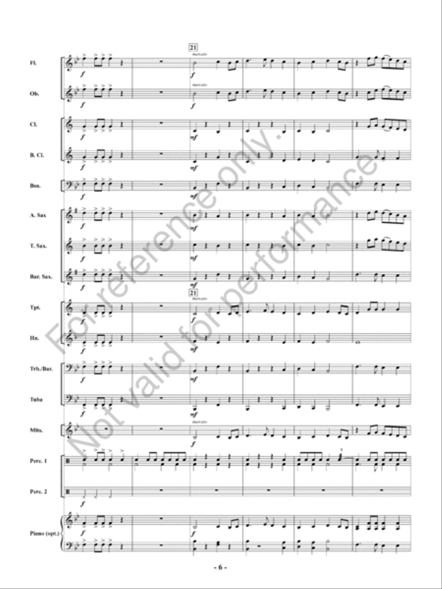 Trumpet Voluntary Concert Band scores gallery preview page 7