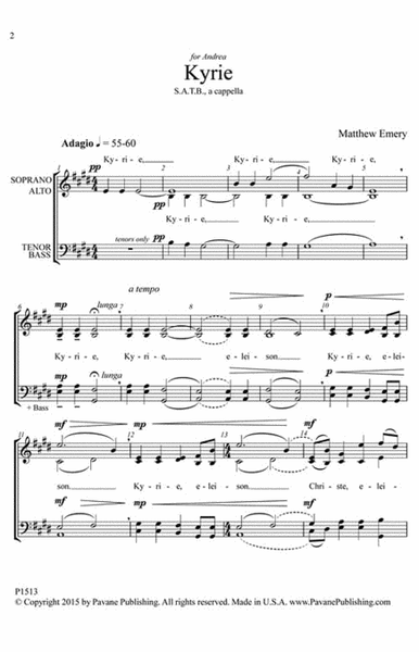 Missa Brevis Boreal 4-Part - Sheet Music