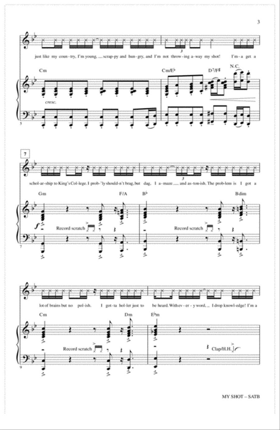 My Shot (from Hamilton) (arr. Roger Emerson) 4-Part scores gallery preview page 2