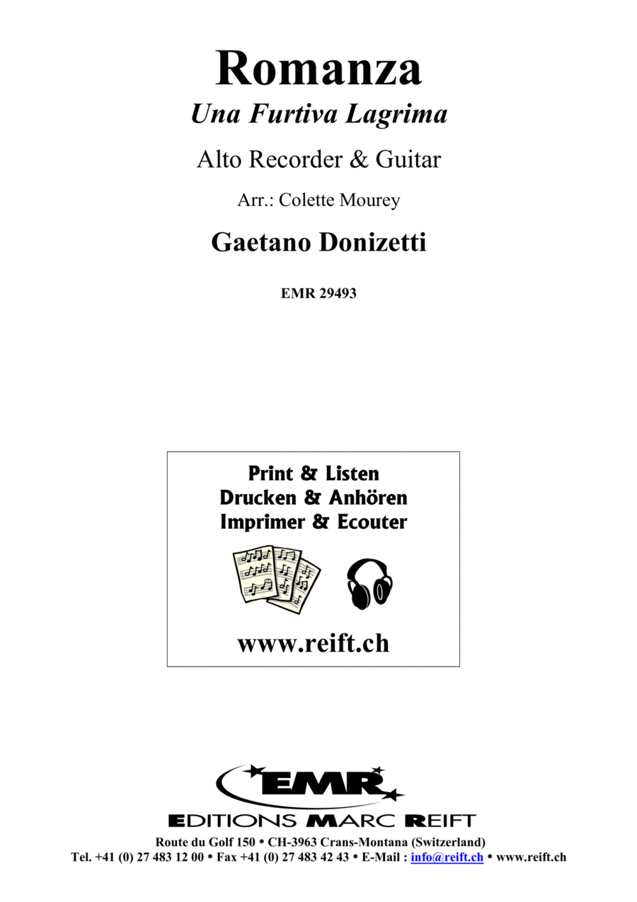 Romanza Romanza Alto Recorder scores gallery preview page 1