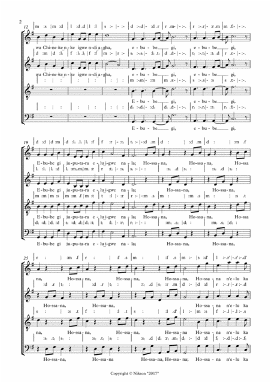 Holy Holy Holy 4-Part scores gallery preview page 2