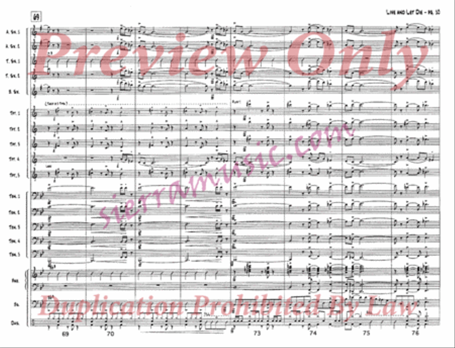 Live and Let Die Live and Let Die Jazz Ensemble scores gallery preview page 11