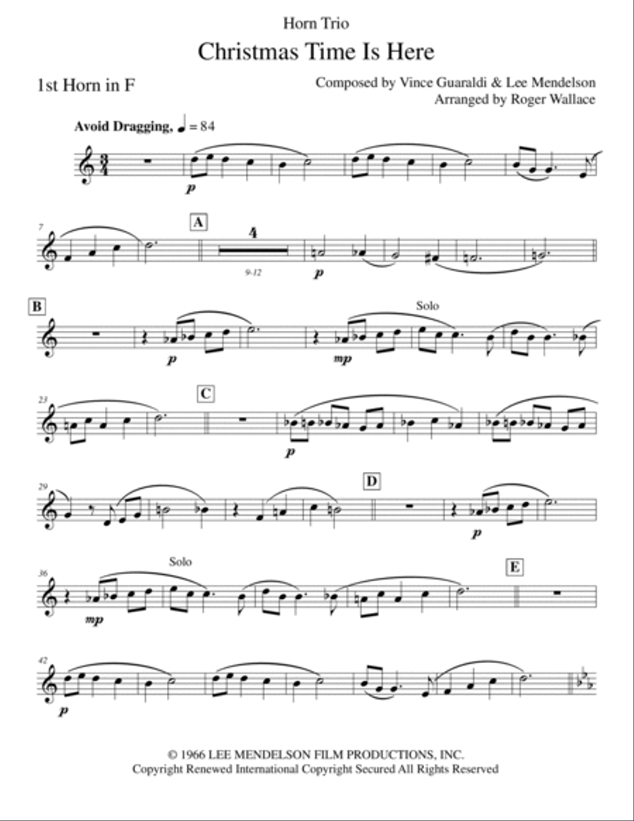 Christmas Time Is Here Christmas Time Is Here Brass Trio scores gallery preview page 5