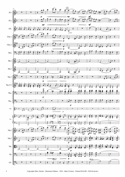 Salut d'Amour -LiebesGruss - EDWARD ELGAR - Full Orchestra Arrangement by Marc GARETTO image number null