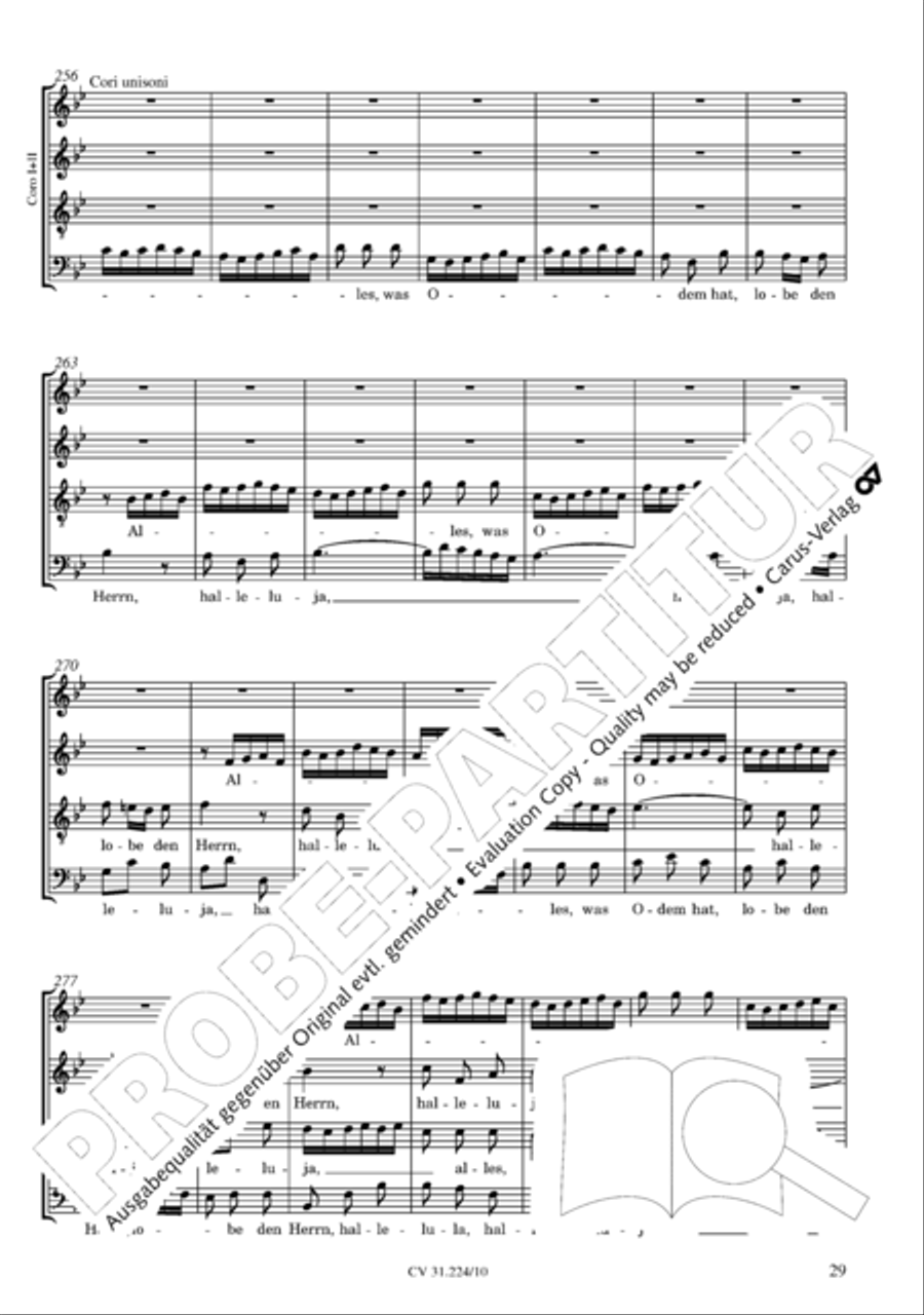The complete motets (without Bc) Choir scores gallery preview page 36