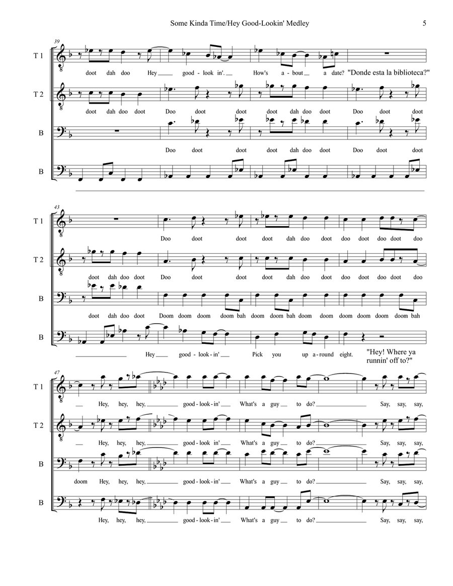 Some Kinda Time TTBB scores gallery preview page 5