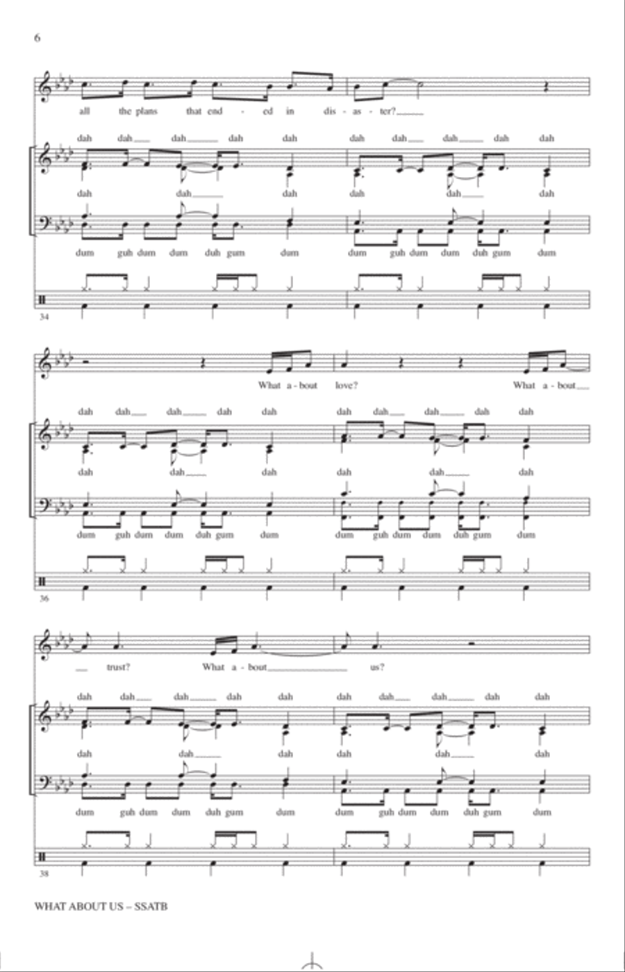 What About Us (arr. Paul Langford) 4-Part scores gallery preview page 5