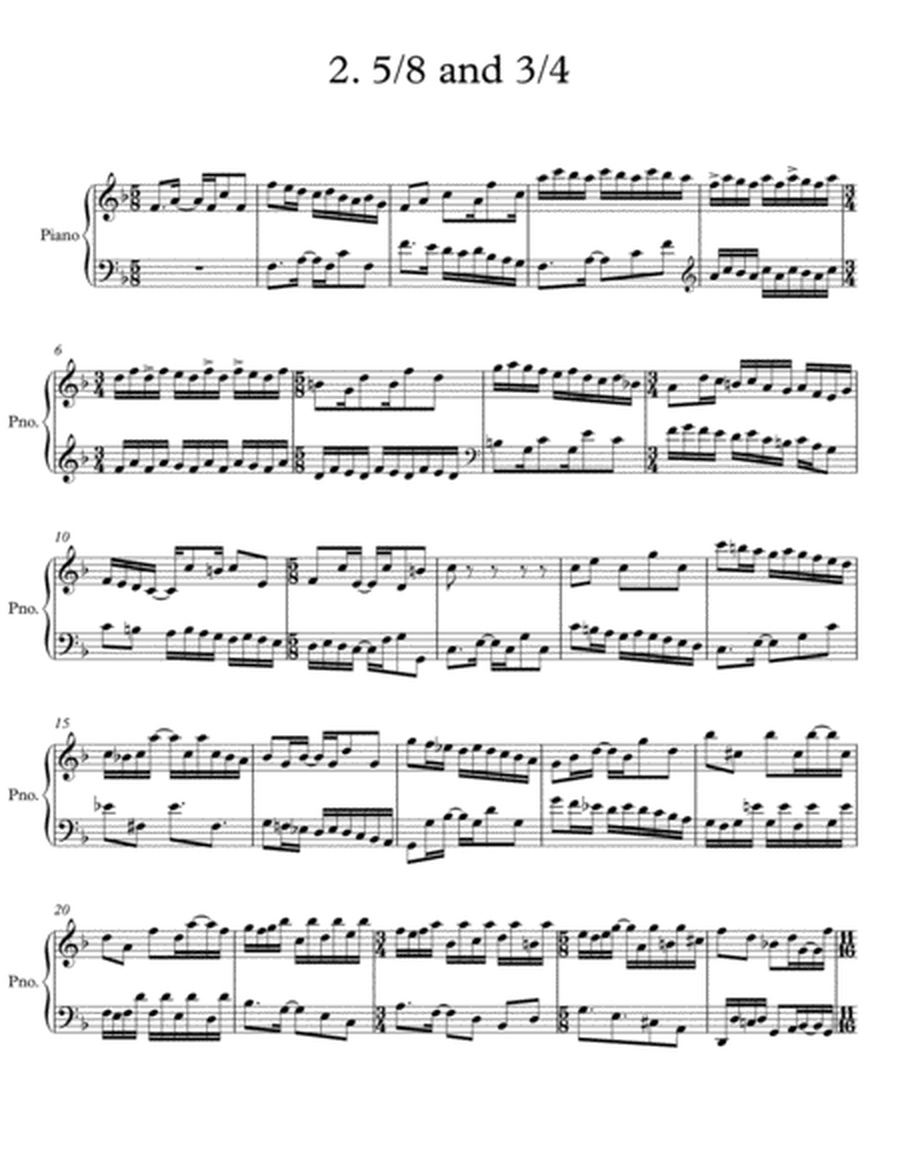 (Syncopated) Bach: Invention no. 8 x 3, op. 59