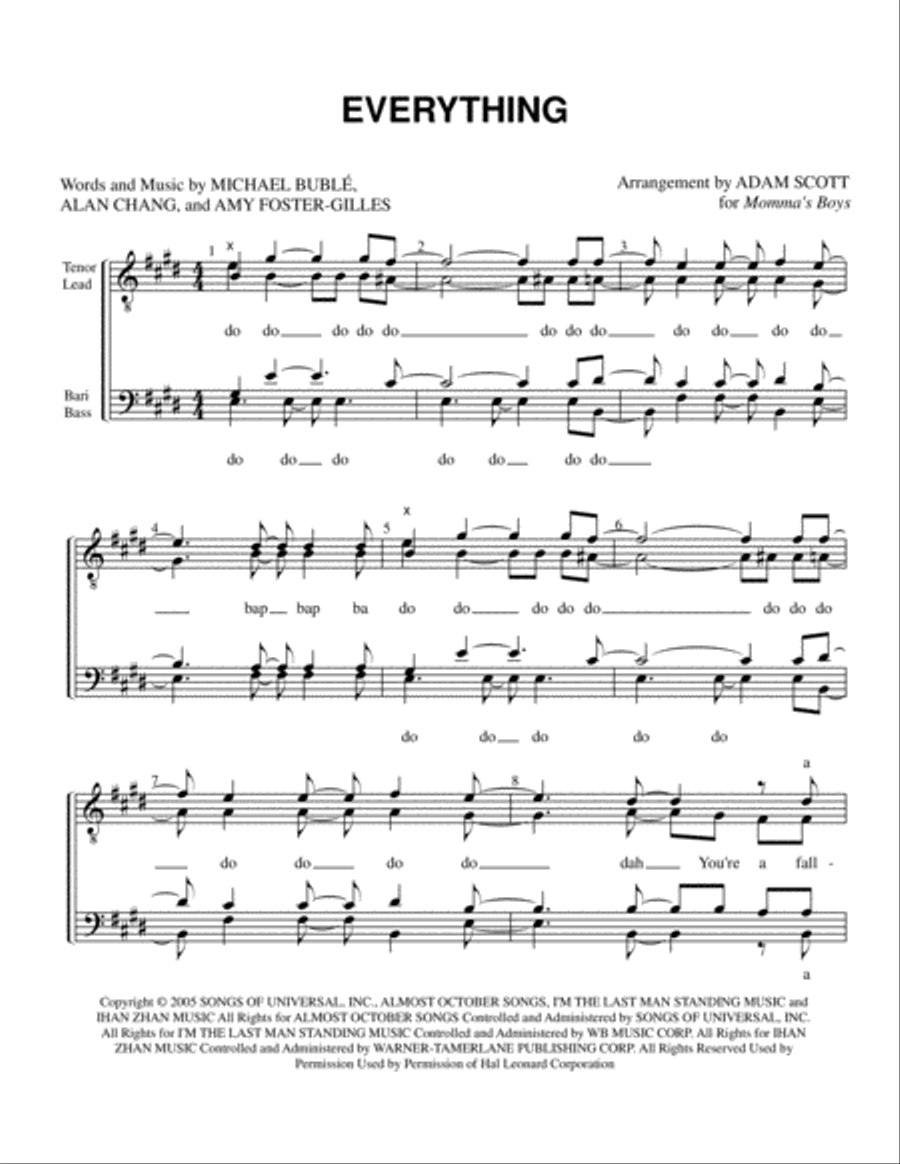 Everything TTBB scores gallery preview page 1