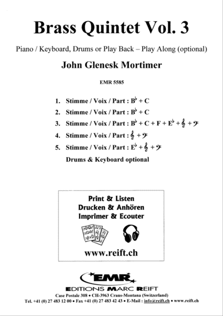 Quintets Volume 3 Quintets Volume 3 Brass Band scores gallery preview page 2