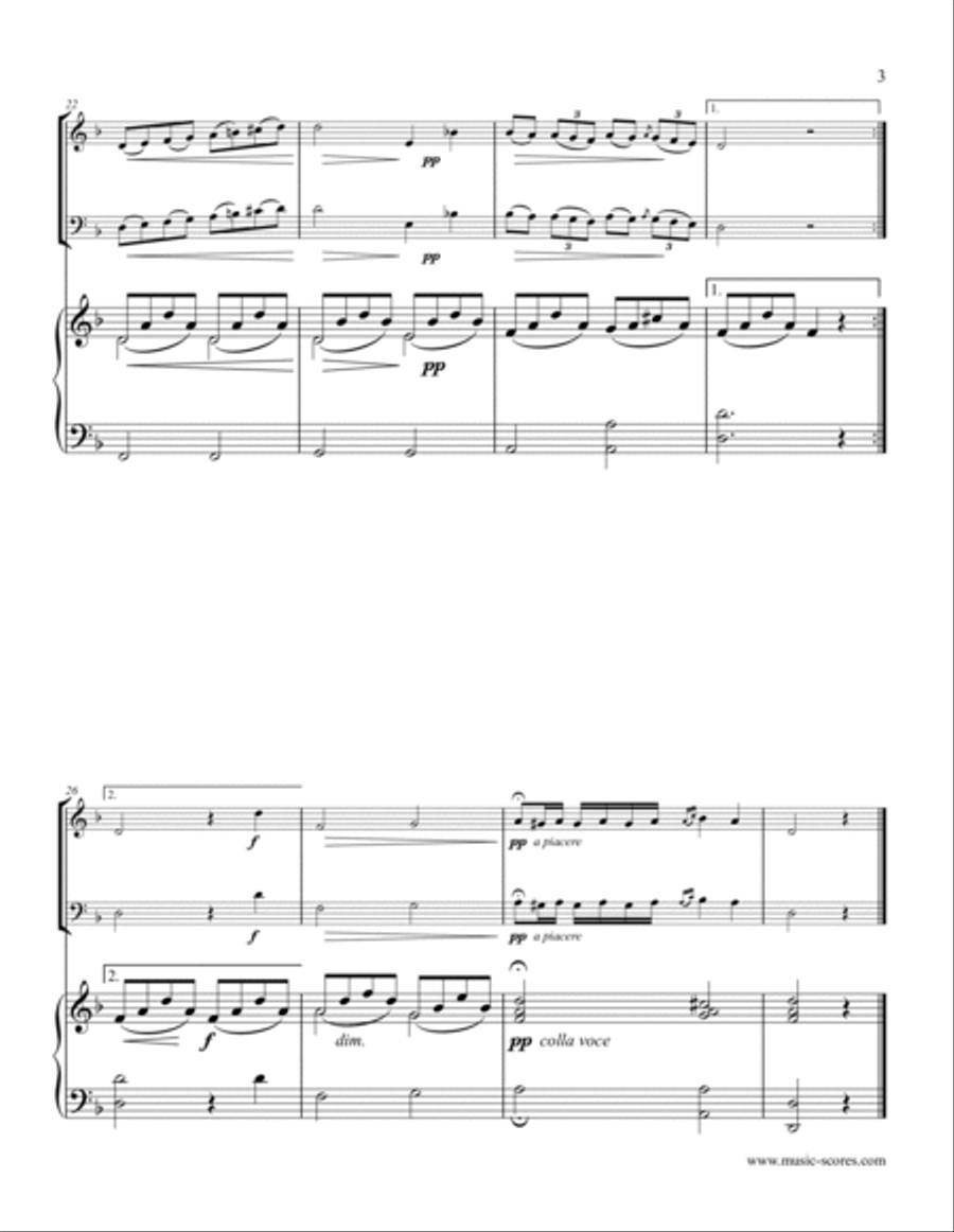 Nina - Euphonium and Piano/Organ (D minor) Brass Duet scores gallery preview page 3