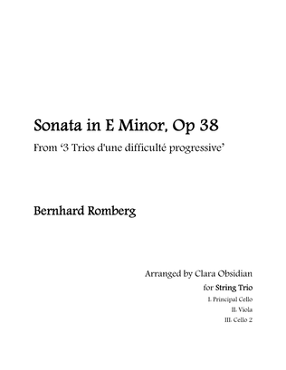 B. Romberg: Sonata in E Minor, Op. 38 for String Trio