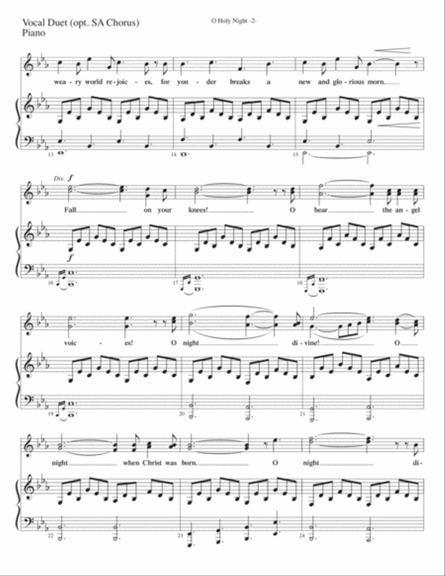 O Holy Night SA scores gallery preview page 2