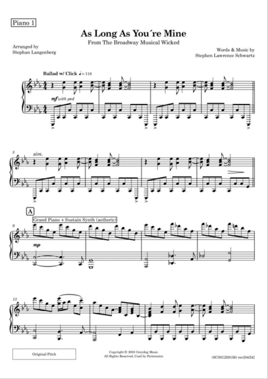 As Long As You're Mine Voice scores gallery preview page 3