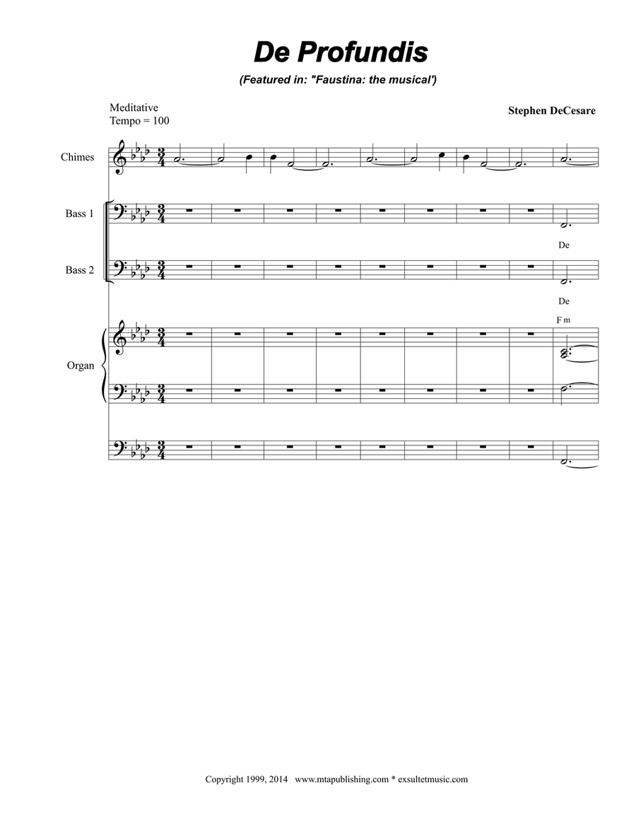 De Profundis De Profundis Divisi scores gallery preview page 1