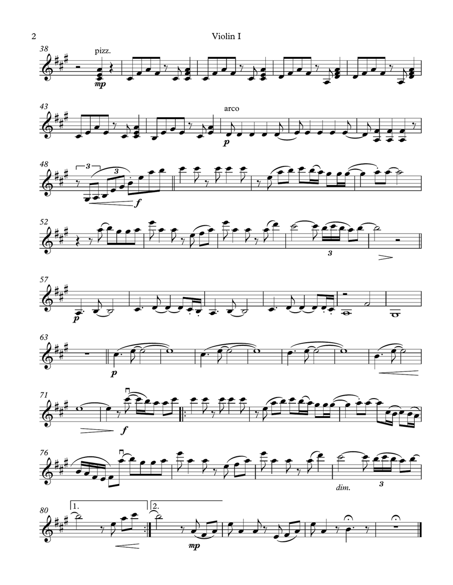 Secret Love Song String Quartet scores gallery preview page 2