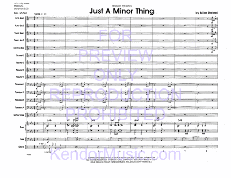 Just A Minor Thing (Full Score)