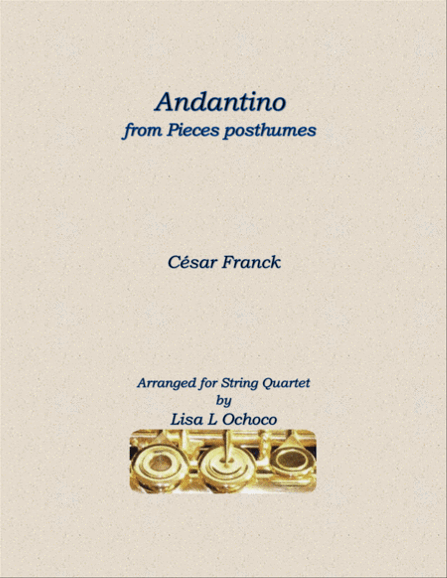 Andantino from Pieces posthumes for String Quartet String Quartet scores gallery preview page 1