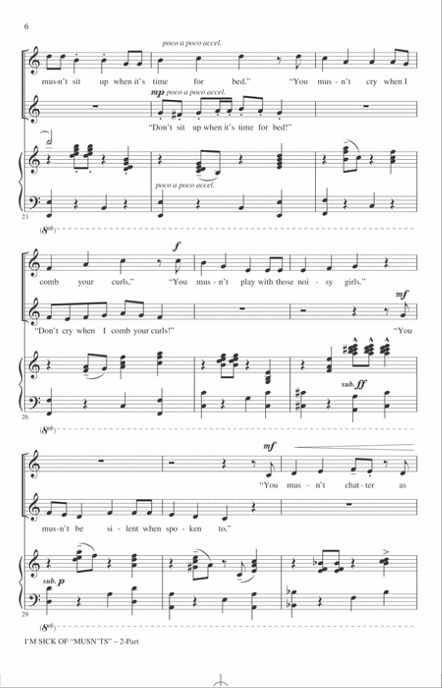 I'm Sick Of Mustn'ts 2-Part scores gallery preview page 4