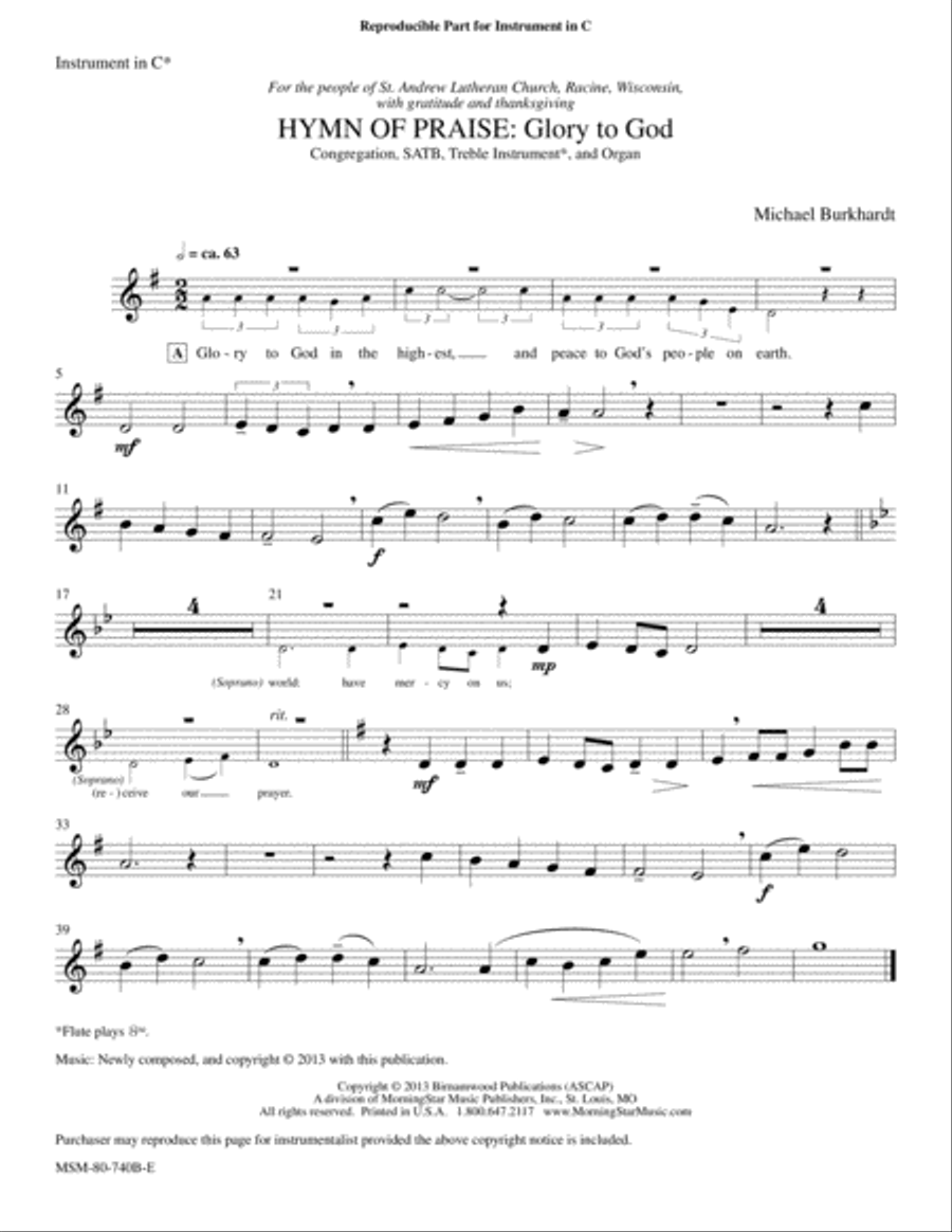 Missa St. Andrew (Downloadable Instrumental Parts)