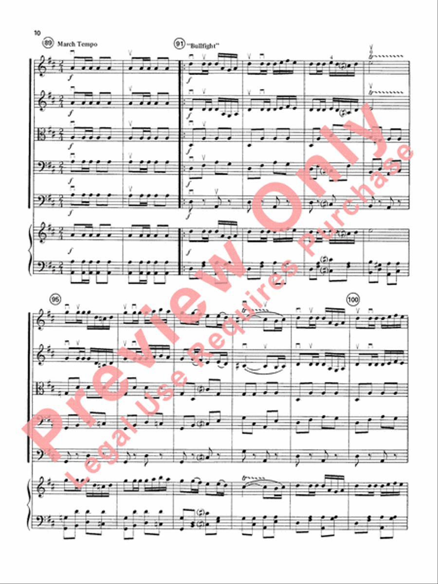 Carmen Suite String Orchestra scores gallery preview page 11