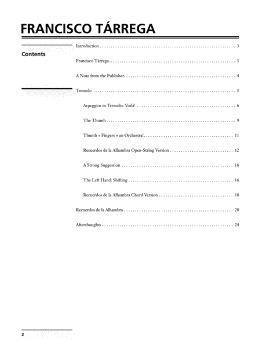 Tárrega -- Recuerdos de la Alhambra Acoustic Guitar scores gallery preview page 2