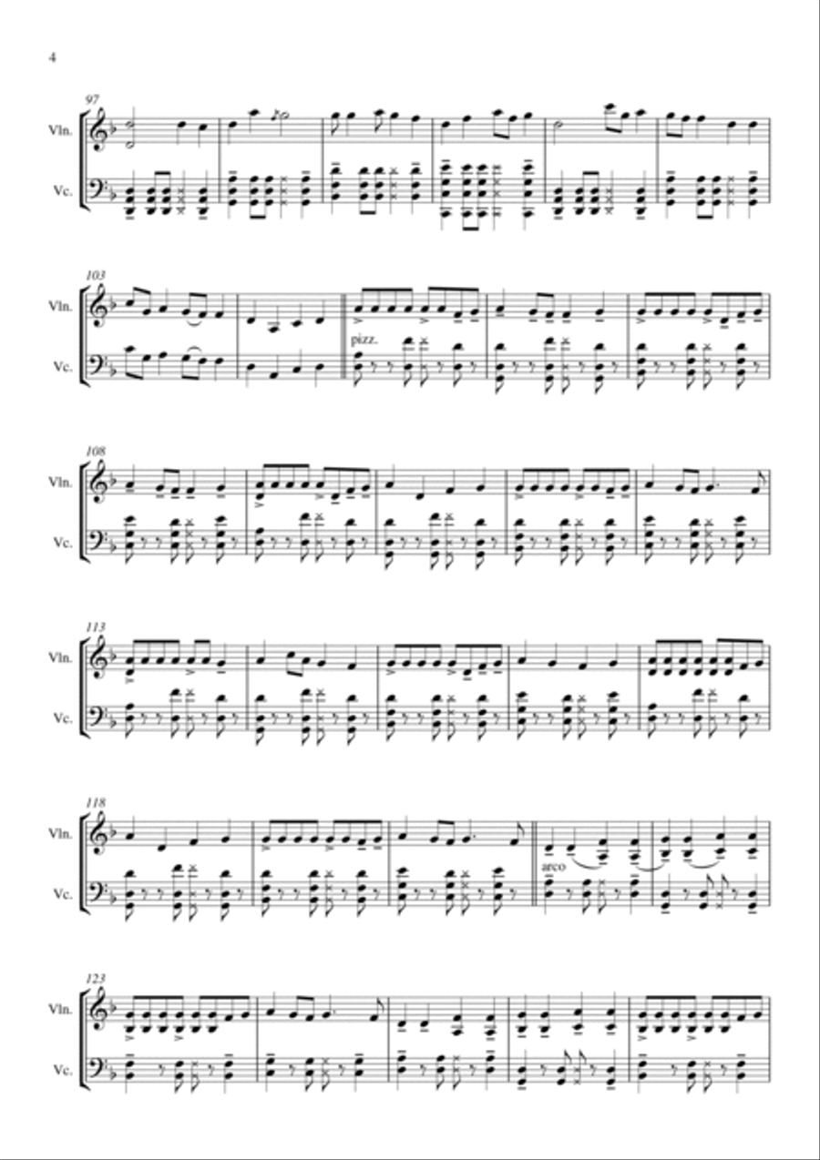 Shape Of You String Duet scores gallery preview page 5
