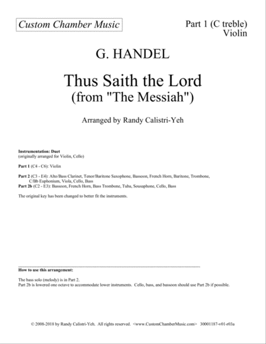 Thus Saith the Lord (Messiah): duet Large Ensemble scores gallery preview page 4