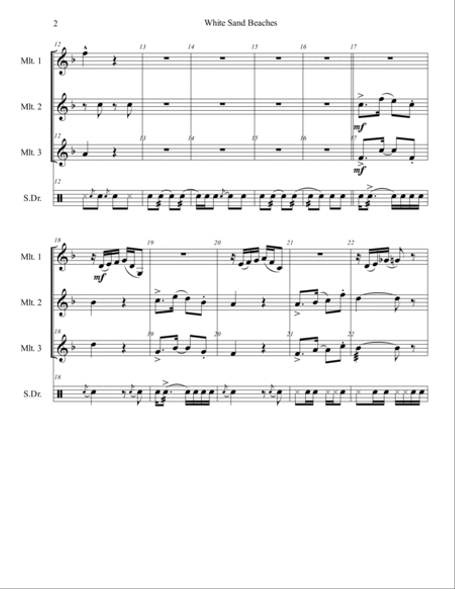 White Sand Beaches Small Ensemble scores gallery preview page 3