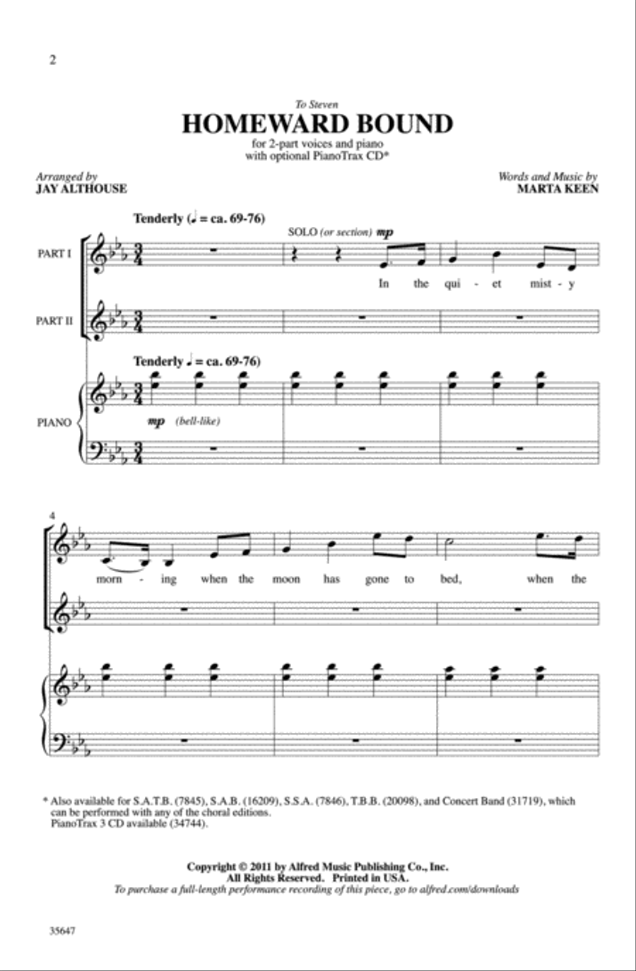 Homeward Bound 2-Part scores gallery preview page 9