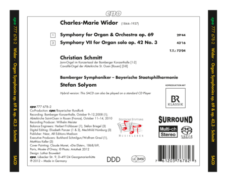 Organ Symphonies Opp. 42 3 6