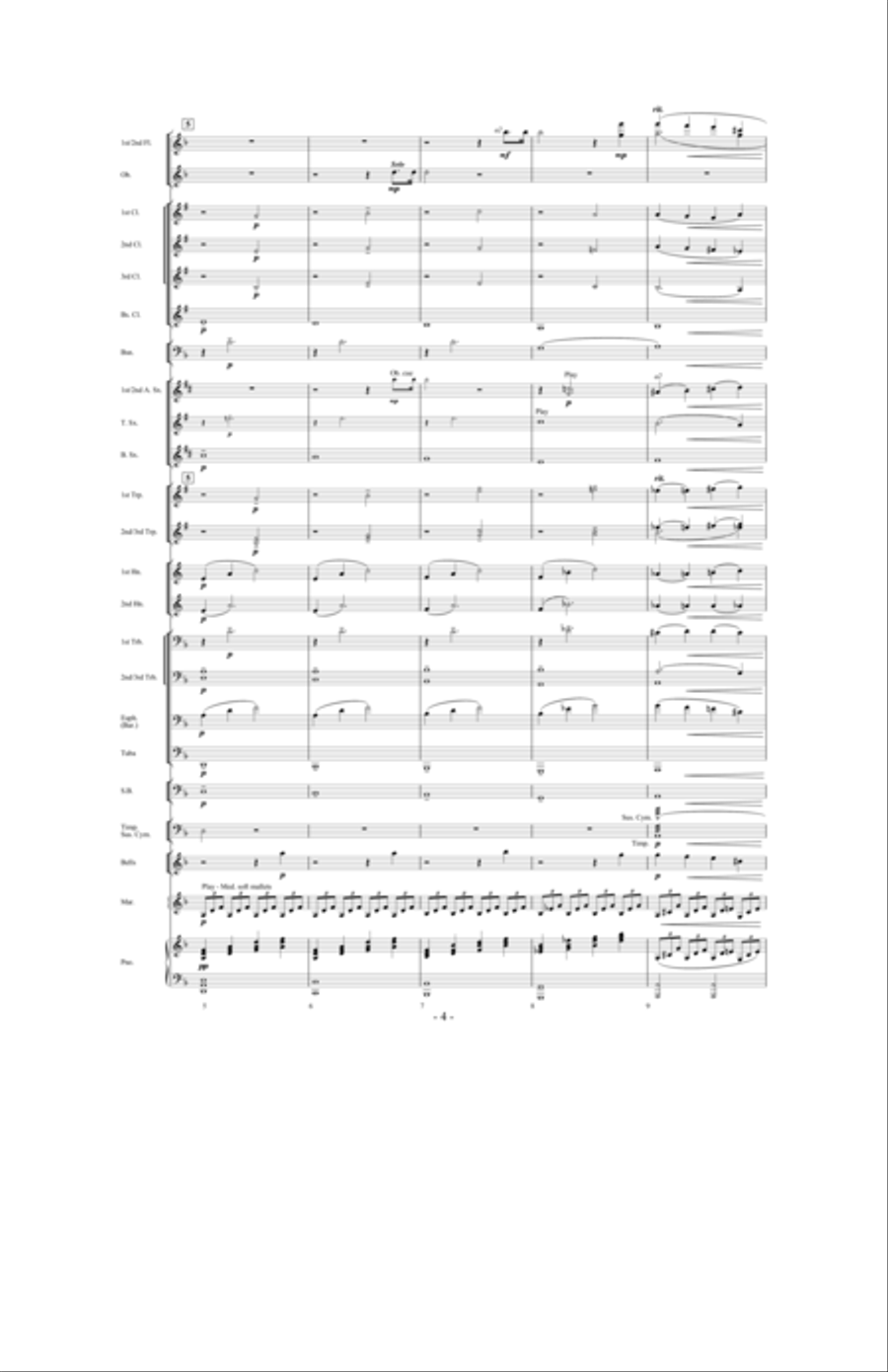 Moonlight Sonata Concert Band scores gallery preview page 3