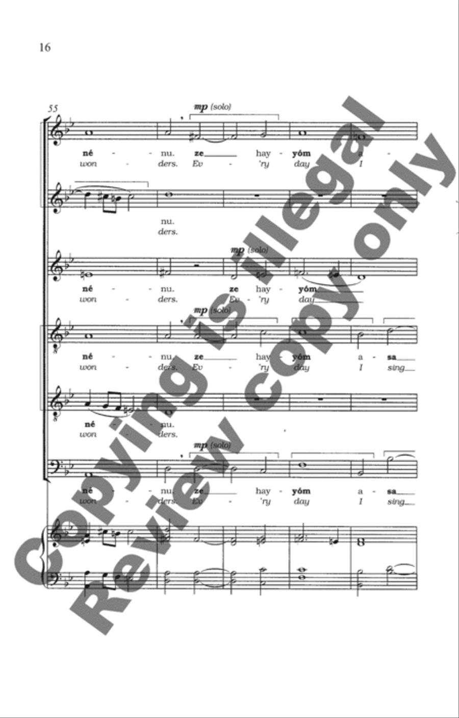 Odekha (Thank you, Lord) SSATBB scores gallery preview page 33
