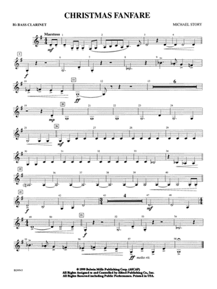 Christmas Fanfare: B-flat Bass Clarinet