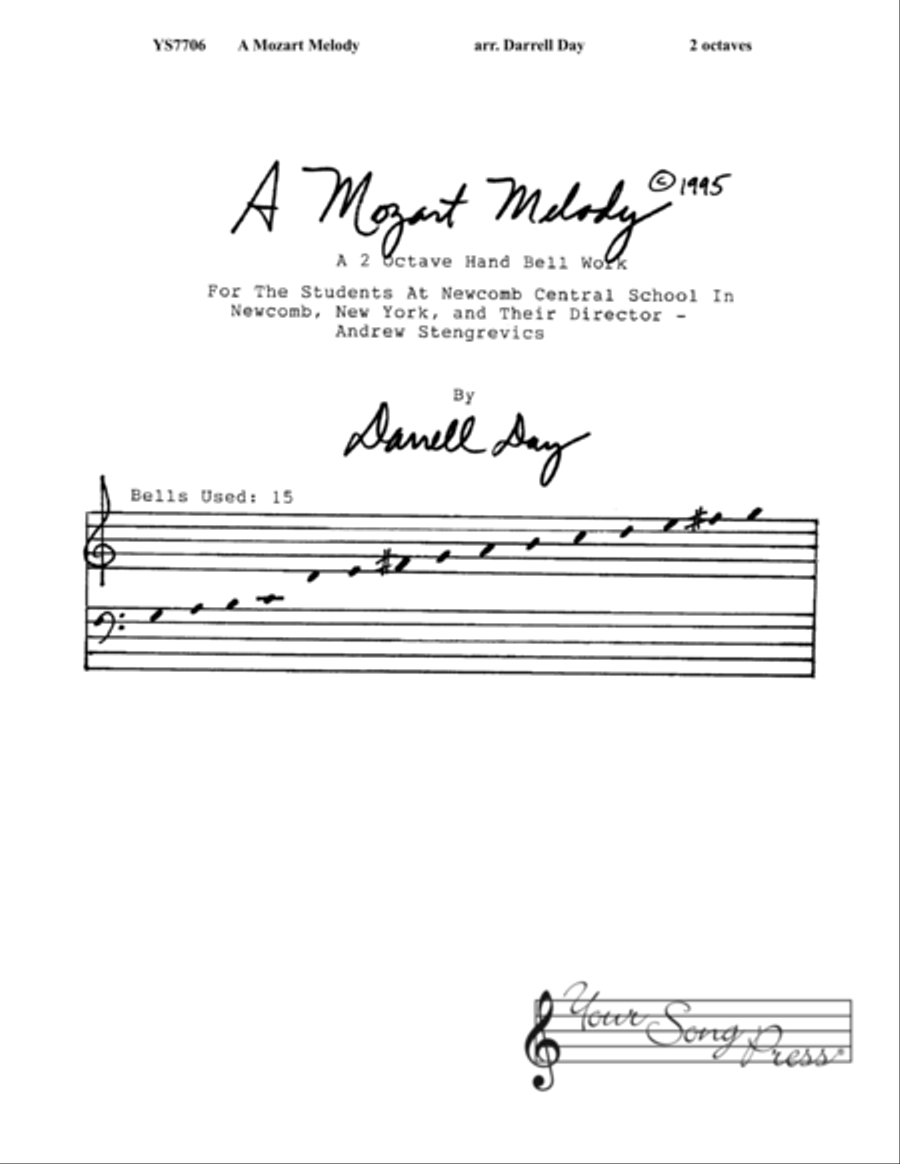 A Mozart Melody 2-Octaves scores gallery preview page 1