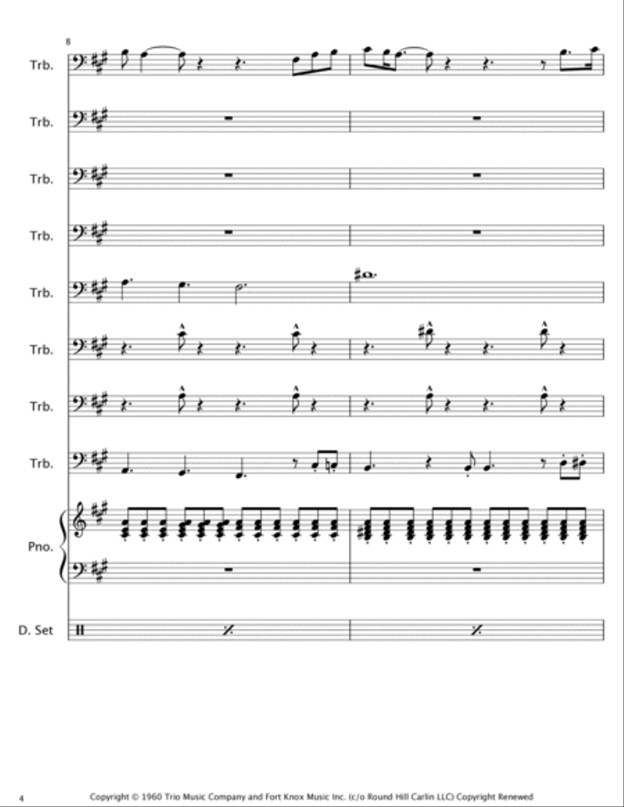 Please Come Home For Christmas - Score Only Large Ensemble scores gallery preview page 4