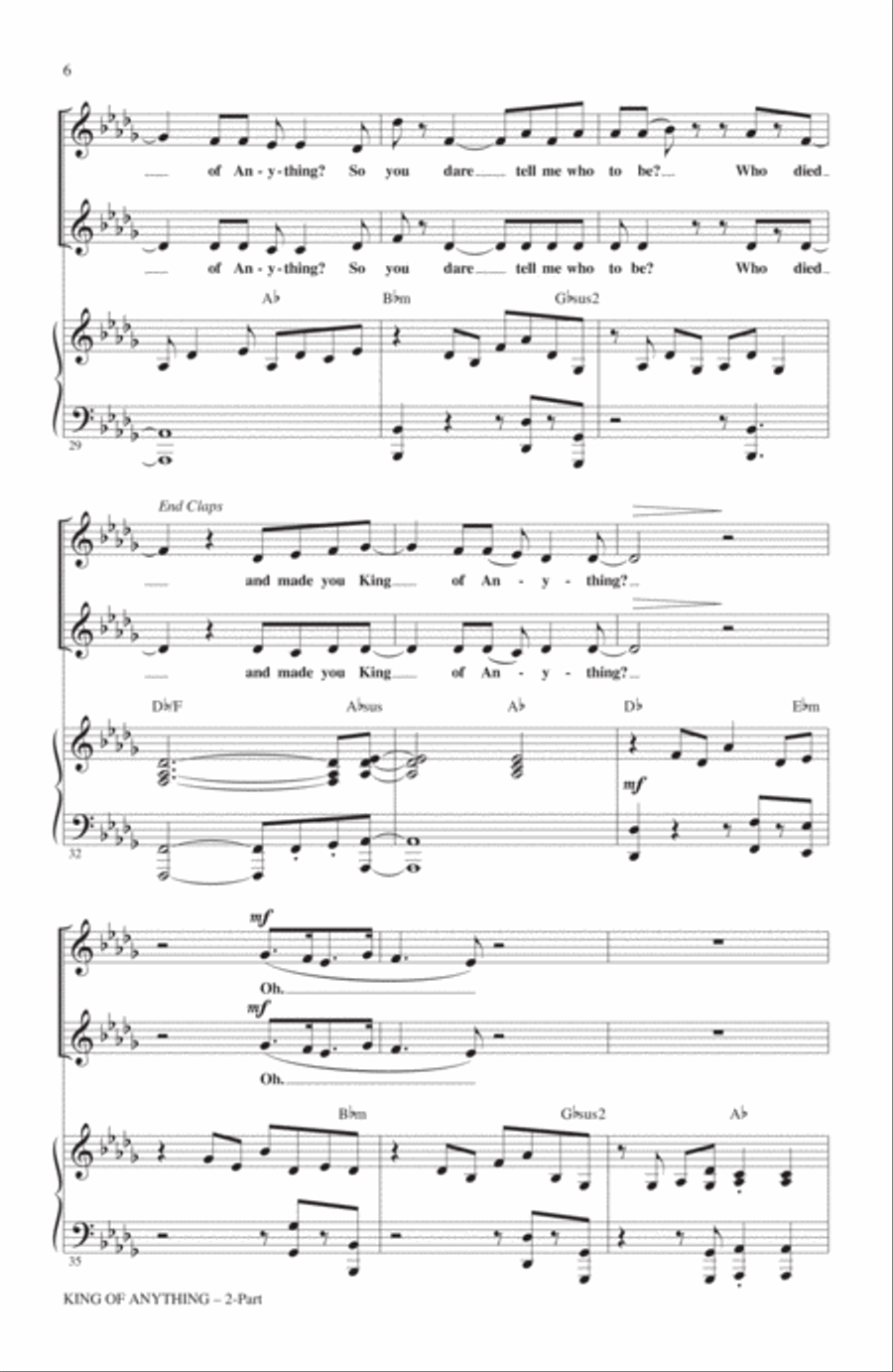 King Of Anything King Of Anything 2-Part scores gallery preview page 5
