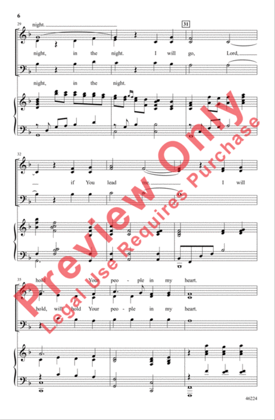 Here I Am, Lord 3-Part scores gallery preview page 6