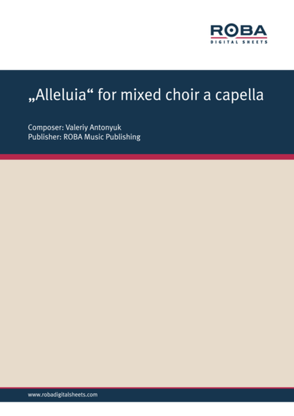 "Alleluia" for mixed choir a capella