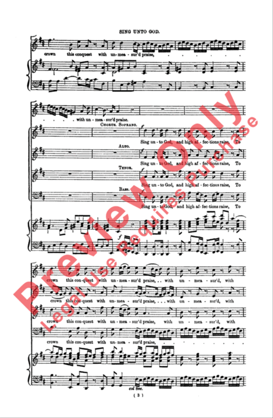 Sing Unto God 4-Part scores gallery preview page 3