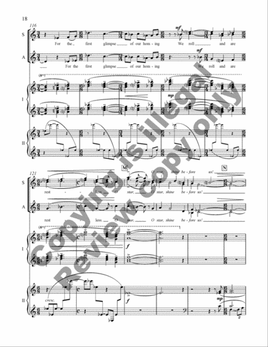 American Triptych: III. Mariner's Carol (Choral Score) 4-Part scores gallery preview page 18