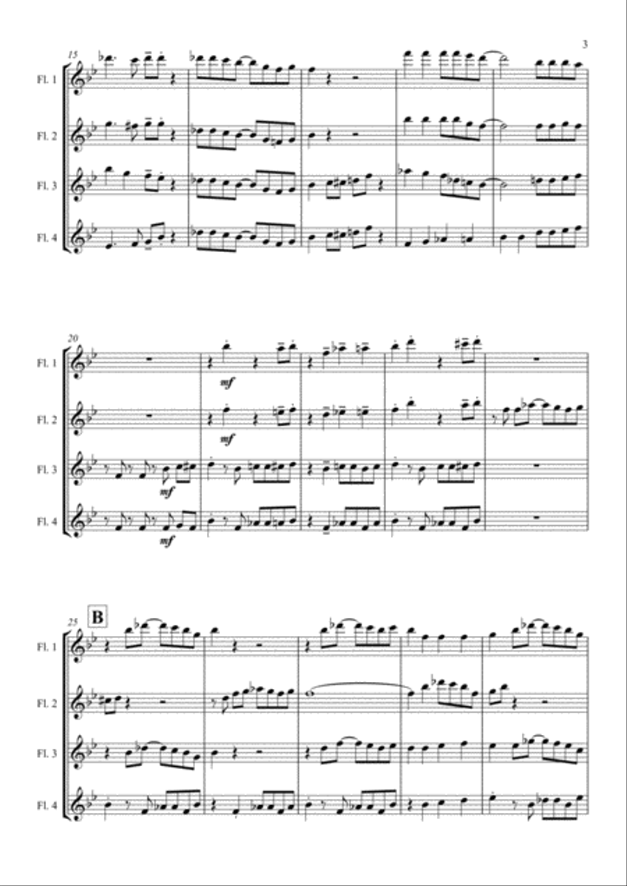 Hip 2 Dat! - for Flute Quartet Flute Quartet scores gallery preview page 3