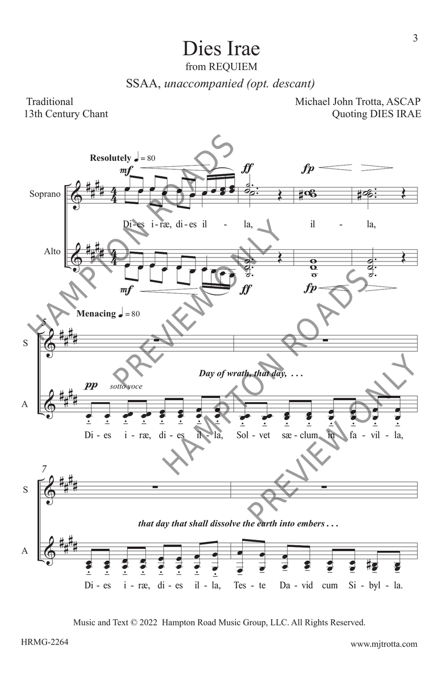 Dies Irae (SSAA) SSAA scores gallery preview page 4